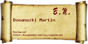 Bosanszki Martin névjegykártya